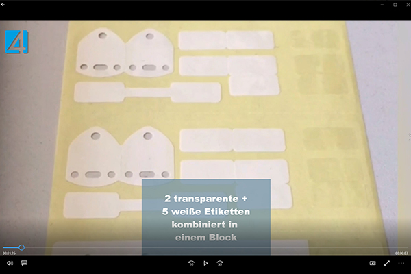 Video RFI Kombi-Etikett Wochele